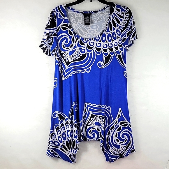 PREMESE Tops - PREMISE Scoop Neckline Short Sleeve Long Tunic Size M